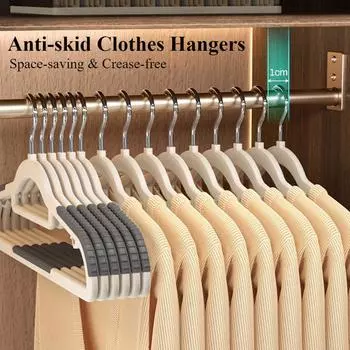 Вешалка для одежды Бытовая нескользящая вешалка для одежды Угловая сушилка для одежды Экономящая пространство в шкафу Органайзер для одежды без складок чёрный