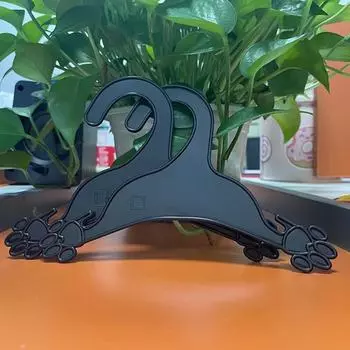 Вешалка для одежды для домашних животных - Пластиковая вешалка Meiqi в форме собачьей лапы Small hanger length 17.5*height 12 чёрный