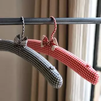 Вешалка для одежды для взрослых 39 см во французском ретро-пасторальном стиле из губчатой ткани, бесшовная, нескользящая, подходит для хранения в гардеробе отеля 3pcs