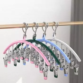 Вешалка для одежды из нержавеющей стали, сушилка для нижнего белья и носков, ветрозащитные вешалки для одежды, организация хранения белья