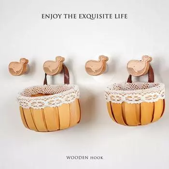 Вешалка для одежды из скандинавского дерева, настенный крючок для пальто, декоративный держатель для ключей, вешалка для хранения шляп, шарфов, сумок, вешалка для ванной комнаты 6.2 5.3cm