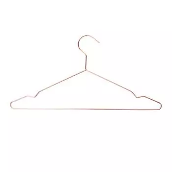 Вешалка для одежды из железной проволоки, нескользящая, антикоррозийная, розового золота, для одежды, брюк, платьев, 42x21 см