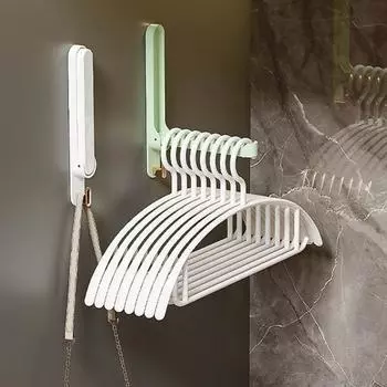 Вешалка для одежды, компактная настенная вешалка с регулируемым углом, большая несущая способность, вешалка-органайзер, штабелер платиновый