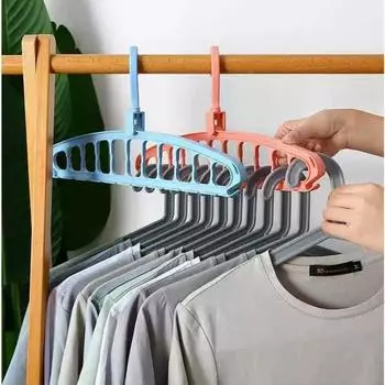 Вешалка для одежды Magic с 11 отверстиями, вращающиеся на 360° крючки для шкафа, регулируемая сушилка для одежды, экономящая место стойка для хранения, домашний органайзер