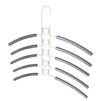 Вешалка для одежды Многослойная противоскользящая конструкция 5-в-1 Компактный органайзер для гардероба для рубашек, платьев, свитеров абрикосовый