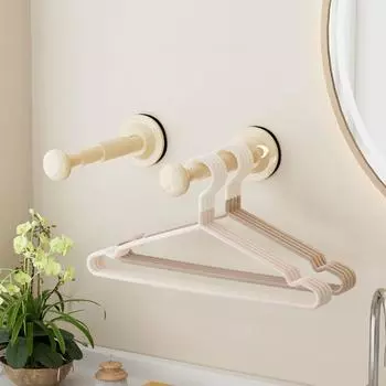 Вешалка для одежды на присоске, стойка для хранения, выдвижная вешалка, органайзер, стойка, аксессуары для ванной комнаты