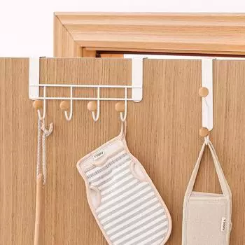 Вешалка для одежды над дверью Прочные дверные крючки Не требуется сверление Нержавеющая стойкая вешалка для полотенец и одежды Полотенца Головные уборы чёрный