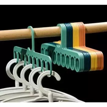 Вешалка для одежды с 9 отверстиями, вешалка для экономии места, многофункциональная, волшебная, для хранения шарфов и одежды