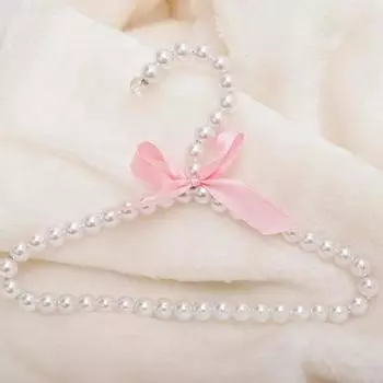 Вешалка для одежды с бантом, нескользящая детская вешалка из искусственного жемчуга из АБС-пластика для дома золотистый