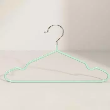 Вешалка для одежды с канавками для проветривания для детей и взрослых, металлическая, простая, толстая, нескользящая, пластиковая, синяя, зеленая