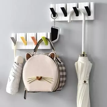 Вешалка для одежды с клавиатурой пианино, настенная вешалка для шарфов, шапок, галстуков, многоцелевая складная вешалка, эстетичный декор комнаты As Shown