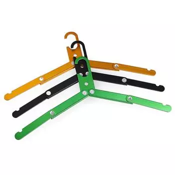 Вешалка для пальто из алюминиевого сплава, портативная напольная сушилка для пальто, компактная металлическая вешалка для дорожных аксессуаров чёрный