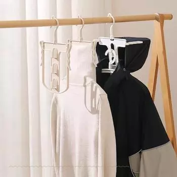 Вешалка для пальто, вешалка для куртки, вешалка для свитера с капюшоном, многофункциональная волшебная вешалка для домашнего ежедневного использования небесно-голубой