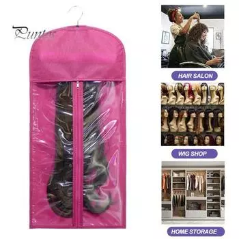 Вешалка для парика. Держатель для наращивания волос. Пылезащитное хранилище с крючком. Влагостойкий прозрачный чехол для парика. белый