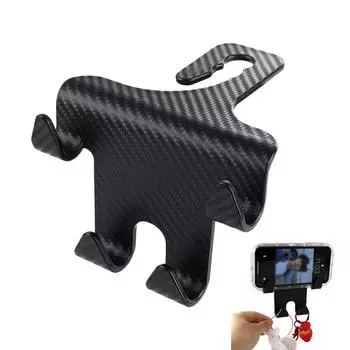 Вешалка для подголовника сиденья Крючок для подголовника автомобиля Держатель для телефона в машине Крючки для хранения подголовника Органайзер для заднего сиденья чёрный