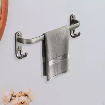 Вешалка для полотенец 41 см, вешалка для рук, настенное крепление, практичная самоклеящаяся, экономит место, домашний декор с двумя