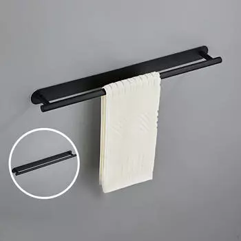 Вешалка для полотенец, бар для ванной комнаты, фурнитура из нержавеющей стали 304, современный держатель, подставка для отеля Black