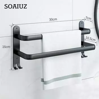 Вешалка для полотенец для ванной комнаты, 3 слоя, держатель для полотенец без перфорации, полка для душа, полка для хранения в ванной, домашний органайзер, аксессуары A