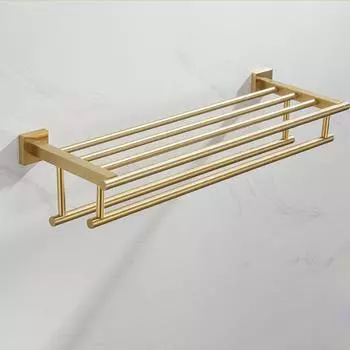 Вешалка для полотенец матовая золотая черная серебристая настенная из нержавеющей стали 304 для туалета, ванной комнаты, держатель для полотенец, вешалка для хранения одежды