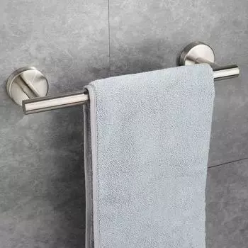 Вешалка для полотенец, набор принадлежностей для ванной комнаты, полированная поверхность, легко моется, устойчив к отпечаткам пальцев, настенный держатель для полотенец и халатов A серебряный