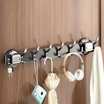 Вешалка для полотенец с присоской Полированная поверхность Нержавеющая Устойчивая к коррозии Простая установка A серый