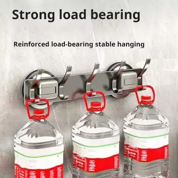 Вешалка для полотенец с присоской, полированная поверхность, устойчивая к коррозии, простая установка, держатель для полотенец и шляп, органайзер для ванной комнаты A серый