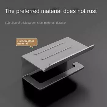 Вешалка для полотенец в ванной комнате Полка для туалетной бумаги в рулонах Бумага для телефона Подвесная полка для настенного хранения на кухне Настенная полка для хранения вещей