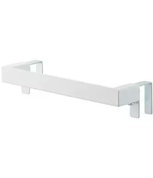 Вешалка для полотенец Yamazaki Jitsugyo, белая пластина, идеально подходит для толщины двери, регулируемая вешалка для полотенец 4748, прибл.. Ш19XГ6~7XВ4см