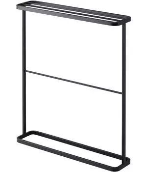 Вешалка для полотенец Yamazaki Jitsugyo, черная, Ш65 x Г15 x В75 см, башня 7466 (Ямадзаки) Прибл. чёрный