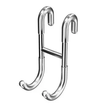 Вешалка для полотенец Yousheng, крючок для душа на стеклянную дверь, прочная несущая способность, простая установка, S-образный крючок для вешалки для халата в ванной серебряный