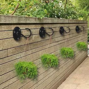 Вешалка для растений, внутренний крючок, устойчивый к коррозии, прочный, выдерживающий нагрузку, декоративный, прочный, настенный крючок, вешалка для фонаря A белый