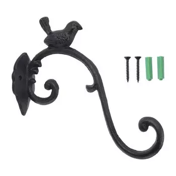 Вешалка для растений, железный уличный подвесной кронштейн, настенный крючок для кормушки для птиц, фонарь, перезвон ветра, цветочная корзина