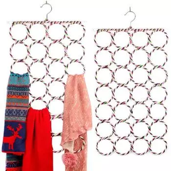 Вешалка для шарфа с отверстиями 12/28, завязки, шаль, ремни, органайзер, круглый держатель для хранения, вешалка для одежды, вешалка для одежды, вешалка для витрины шарфов 12 ring