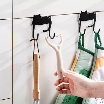 Вешалка для шкафа Милая кошка Без дырокола Вешалка для ящика Маленькая вешалка Вешалка для пальто