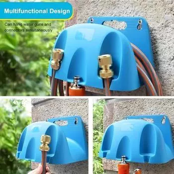 Вешалка для шланга для полива, держатель для садового шланга, органайзер для шланга для полива, держатель для хранения, каркас для намотки труб, простая установка синий