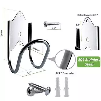 Вешалка для шланга из нержавеющей стали, небольшой настенный держатель для садового шланга, прочная стойка для хранения веревок для водопроводных труб, устойчивая к ржавчине