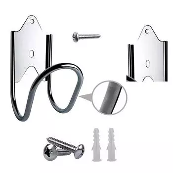 Вешалка для шланга из нержавеющей стали, небольшой настенный держатель для садового шланга, прочная стойка для хранения веревок для водопроводных труб, устойчивая к ржавчине серебряный