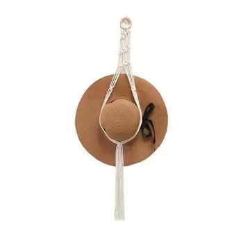 Вешалка для шляп Богемная износостойкая стойка для хранения Ручная работа Тщательное мастерство Неувядающая современная настенная вешалка для шляп Аксессуар для гостиной C