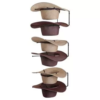 Вешалка для шляп Настенный дисплей Ковбойский держатель для кепки Вестерн Органайзер Вешалка Вешалки Крючки для бейсбола Крепление для хранения Крючок Стойка
