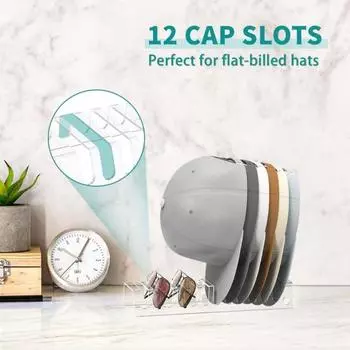 Вешалка для шляп, прочная акриловая подставка для шляп, органайзер, компактная вешалка для шляп для спальни, шкафа, дома чистый