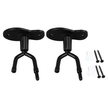 Вешалка для скрипки с железной основой, противоскользящая резиновая накладка, регулируемое крепление на стену с двойной головкой, крючок для скрипки и альта