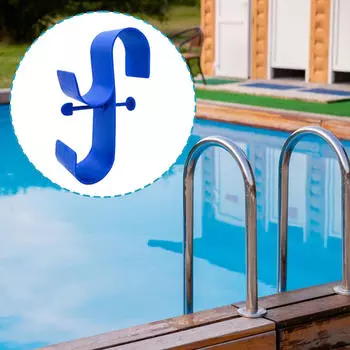 Вешалка для столбов у бассейна, держатель сетки для сбора листьев у бассейна, органайзер с двумя крючками, щетка для оборудования синий