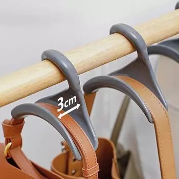 Вешалка для сумок Крючки для сумок Галстук Шляпа Кепка Стеллаж для хранения Органайзер для шкафа белый