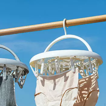 Вешалка для сушки носков, круглая вешалка для одежды A-White