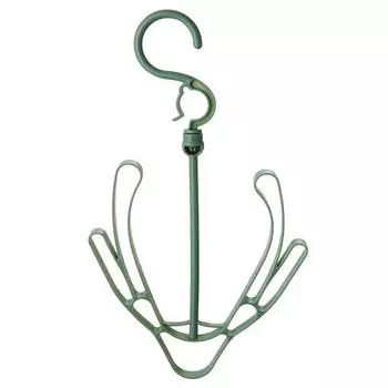 Вешалка для сушки обуви Многоцелевая сушилка для обуви Вертикальная вешалка Держатель для одежды Крючок для сандалий Уличная Ветрозащитная одежда зелёный