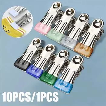 Вешалка для сушки одежды из нержавеющей стали, ветрозащитная вешалка для одежды, зажимы для носков, бытовой многофункциональный круглый зажим для сушки одежды 1PCS темно-зеленого