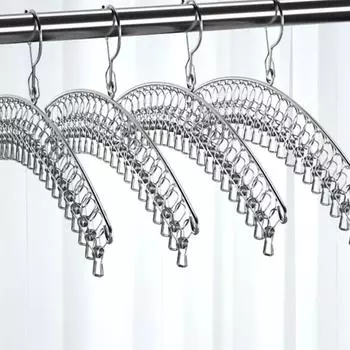 Вешалка для сушки одежды из нержавеющей стали, ветрозащитная вешалка для одежды, зажимы для носков, вешалка для белья, держатель для носков, 20 зажимов 20