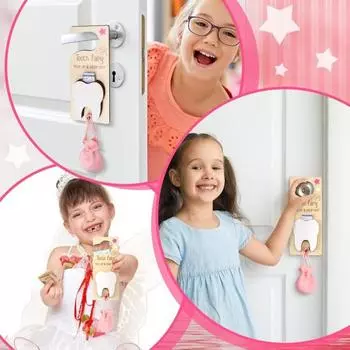 Вешалка для выпадения зубов с бархатным мешочком, прозрачная бутылка, держатель для выпавших зубов розовый