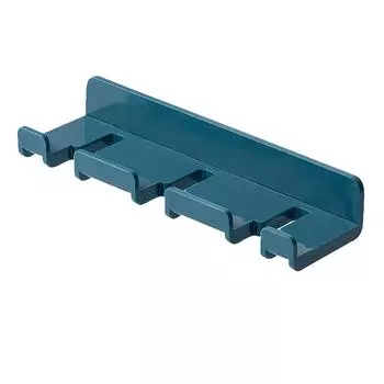 Вешалка для зарядки, не требующая сверления, самоклеящаяся наклейка на стену, вешалка для зубных щеток для ванной комнаты синий