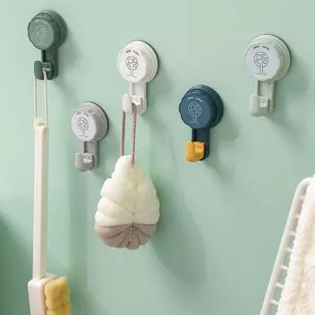 Вешалка на присоске без проколов, настенная вешалка для двери, многоразовый крючок на вакуумной присоске для кухни белый